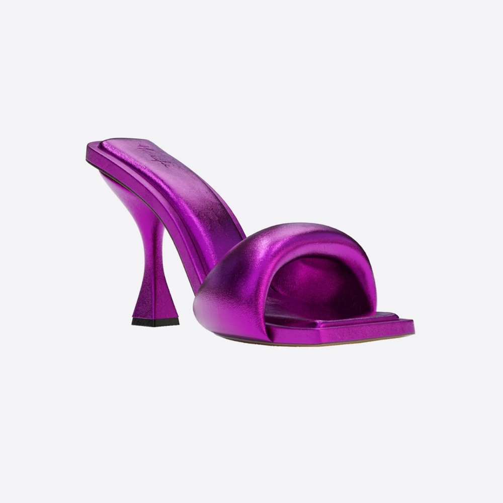 Hanifa Vibrant Metallic Purple Heels